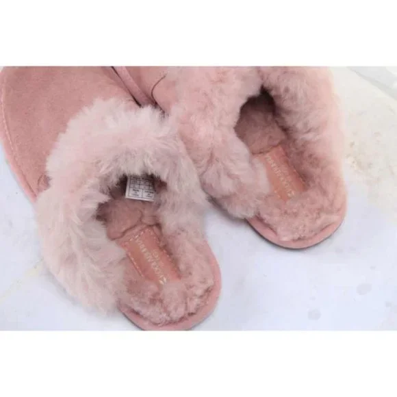 NWOB KOOLABURRA BY UGG MILO slippers slip on slide suede womens shoes pink 6 - Picture 7 of 14